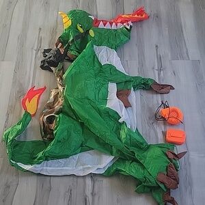 Inflatable T-Rex dinosaur Halloween costume for child